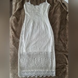 NSR Cream Lace Detail Dress